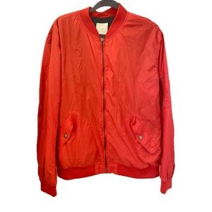 Red H&M Bommer Jacket